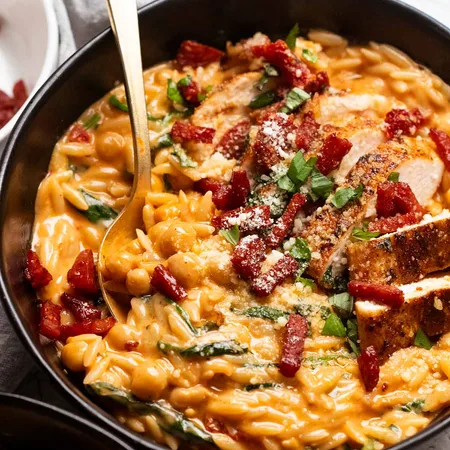 One-pan-chicken-creamy-tomato-risoni